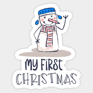 Snowman Winter Sticker